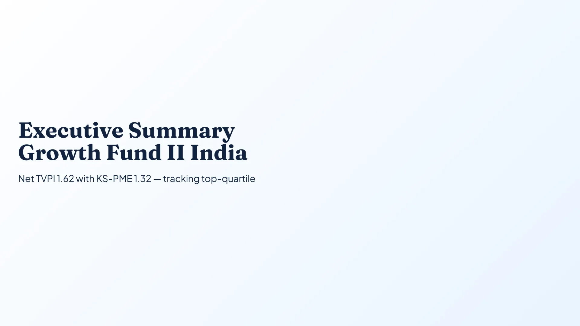 Fund performance report